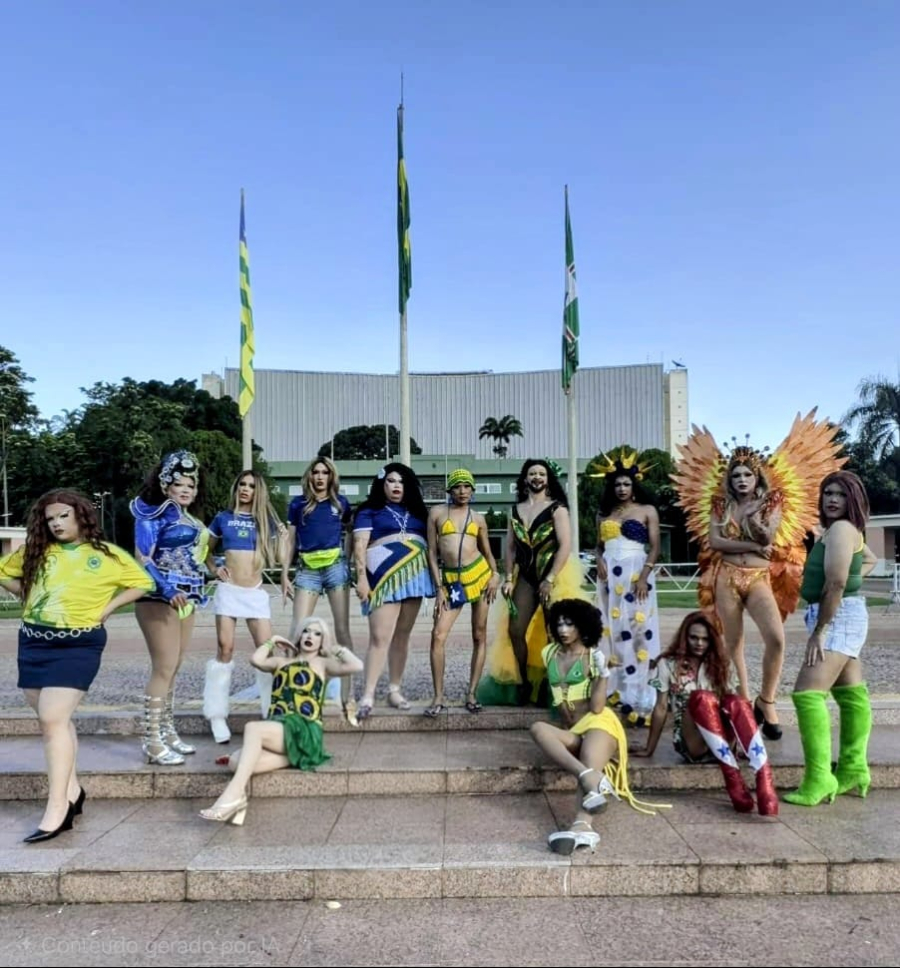 Drag, futebol e brasilidade: evento em Goiânia transforma jogo da Seleção em celebração da diversidade